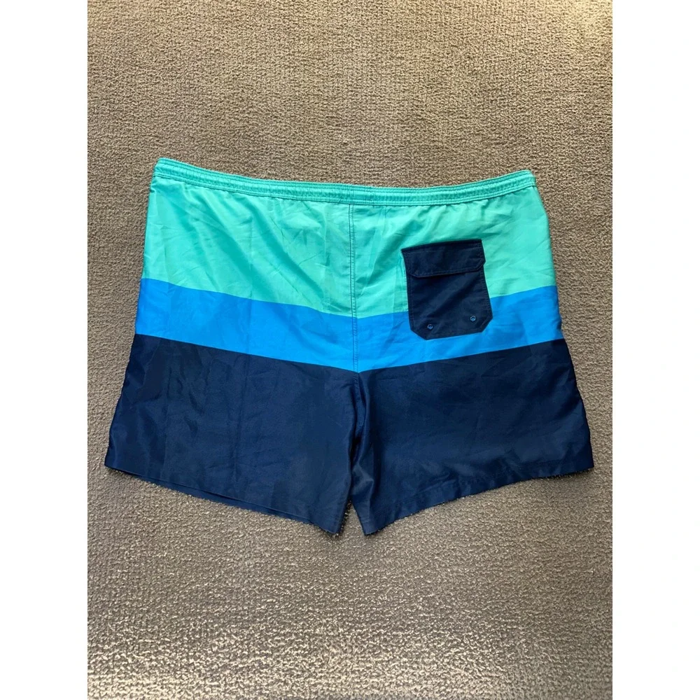 Meekos By KingSize Swim Trunks Mens 4XL Big Blue Colorblock Board Shorts